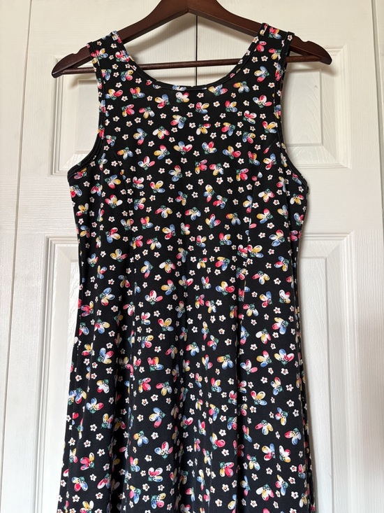 Y2K Vintage No Boundaries Women's Sheath Style Midi Dress Colorful Flower Print - Picture 6 of 12